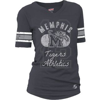 SOFFE Womens Memphis Tigers Drop Tail Football Alternate Logo Short Sleeve T 