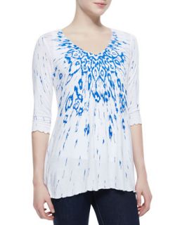 Womens Vera V Neck Water World Top   Miraclebody   Cobalt (X LARGE (14 16))