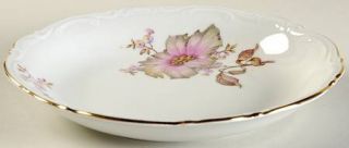 Mitterteich Dogwood Coupe Soup Bowl, Fine China Dinnerware   Pink Flowers, Scall