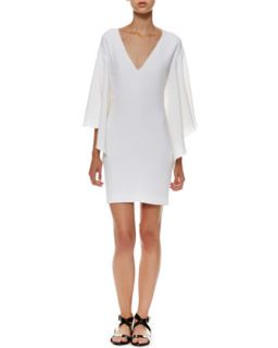 Womens Lilian Flutter Sleeve Dress   Ralph Lauren Black Label   Optic white (4)