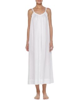 Womens Grecian Long Batiste Gown   Oscar de la Renta   White (LARGE)