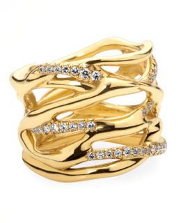Drizzle Gold Diamond Split Ring   Ippolita   Gold (7)