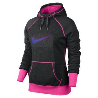 Nike Swoosh Out All Time Womens Hoodie   Black Heather