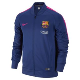 Nike FC Barcelona Squad Sideline Knit Mens Soccer Jacket   Deep Royal Blue