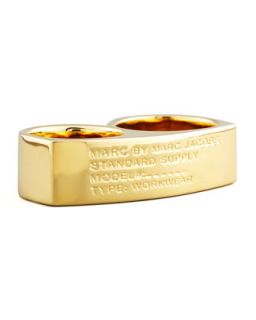 Standard Supply Double Ring, Golden   MARC by Marc Jacobs   Gold (S/M)