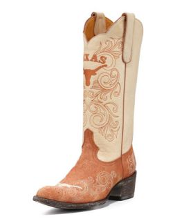 University of Texas Tall Gameday Boots, White/Orange   Gameday Boot Company  
