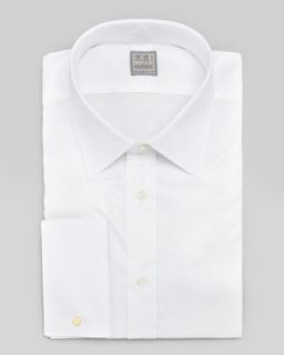 Mens French Cuff Dress Shirt, White   Ike Behar   White (16 1/2R)
