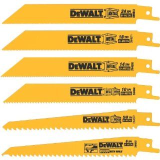DEWALT DW4856 6 Piece Metal/Woodcutting Reciprocating Saw Blade Set    