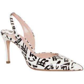 Miu Music Note Patent Leather Slingbacks