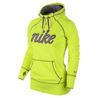Nike All Time Script Graphic Pullover Womens Hoodie   Volt