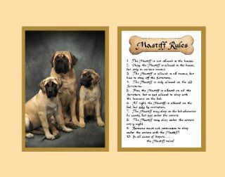 Dog Rules Mastiff Wall Decor Pet Saying Dog Saying   Decorative Plaques