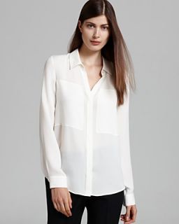 Theory Blouse   Durlia Double Georgette Long Sleeve's