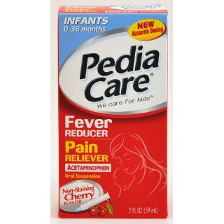 Pediacare Infants (0   36 months) Acetaminophen Fever Reducer Pain Releiver, Non Staining Cherry, 2 Fluid Oz Health & Personal Care