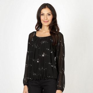 The Collection Black scatter sequin top