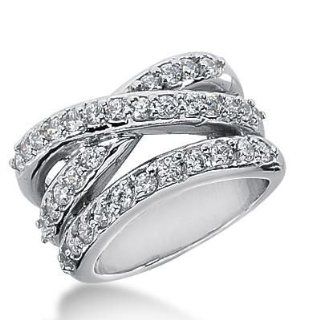 14k Gold Diamond Anniversary Wedding Ring 36 Round Brilliant Diamonds 1.48 ctw. 340WR148414K Wedding Bands Wholesale Jewelry
