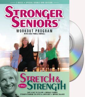 Stronger Seniors Chair Exercise Program  2 disc Chair Exercise Program  Stretching, Aerobics, Strength Training, and Balance. Improve flexibility, muscle and bone strength, circulation, heart health, and stability. Developed by Anne Pringle Burnell Anne 