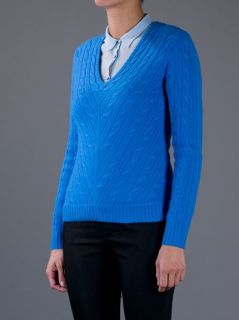 Ralph Lauren Black Cable Knit Sweater