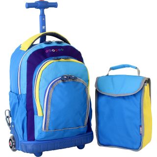 J World New York Lollipop Rolling Backpack with Lunch Bag