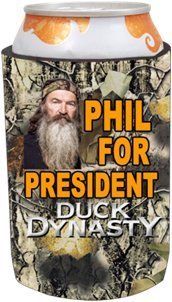 Duck Dynasty Officially Licensed Beer Can Cooler Koozie   Several Styles Available   Uncle Si Phil (Camo   Phil for President) Kitchen & Dining