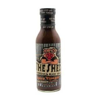 The Shed Spicy Vinegar BBQ Sauce 14 Oz (Pack of 6)  Gourmet Food  Grocery & Gourmet Food