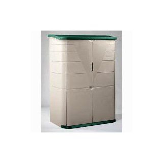 Rubbermaid Olive / Sandstone 52 cu ft Large Vertical Storage Shed Storage Lockers