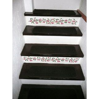 Set of 12 Attachable Indoor Carpet Stair Treads   Chocolate Brown   8 In. X 30 In.   Several Other Sizes to Choose From   Carpet Stair Treads Non Slip