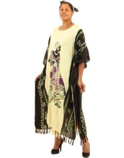African Queen Nzinga Caftan Kaftan with Matching Headwrap   Available in Several Fashion Colors (Mint Green) Dresses