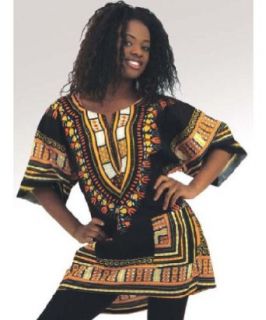 Traditional Thailand Style Dashiki   Available in Several Color Combinations (Black with Red) World Apparel Clothing