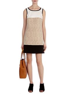 Karen Millen Neutral Texture Tweed Dress Neutral