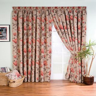 Whiteheads Magnolia Antique Lined Pencil Pleat Curtains