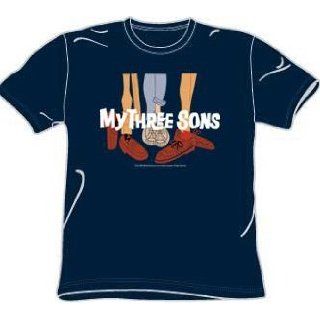 My Three Sons SHOES LOGO Retro TV Show Adult Navy T shirt Clothing