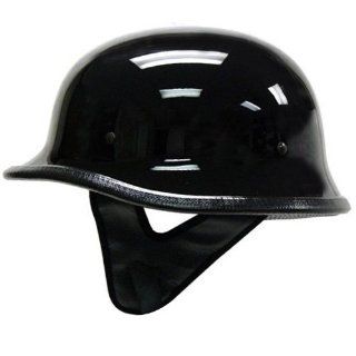 German Helmets   DOT German Motorcycle Helmet 115 Black, Small Automotive