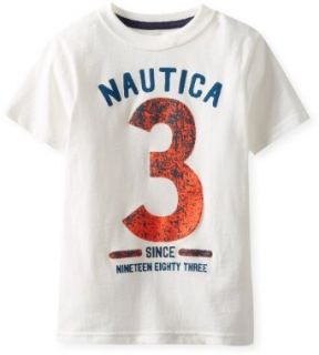 Nautica Boys 2 7 Since 1983 Tee, Cream, 7 Fashion T Shirts Clothing