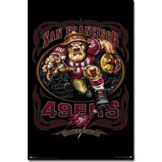 (22x34) San Francisco 49ers (Mascot, Grinding It Out Since 1945) Sports Poster Print   Sports Fan Prints And Posters