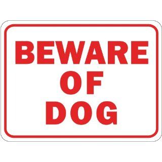 Beware of Dog, Set of 12 High Performance Vinyl, Safety Signs, Labels, Decals 7" x10" Industrial Warning Signs