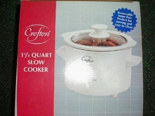 Crofton 1.5 Qt. Slow Cooker    Removable stoneware inner pot perfect for serving and easy to clean, Ideal for entertaining, the round shape is great for cheeses, sauces, dips and more    as shown  Mini Crock Pot  