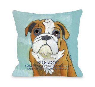 Bentin Pet Decor Bulldog 1 Pillow, 26 by 26 Inch
