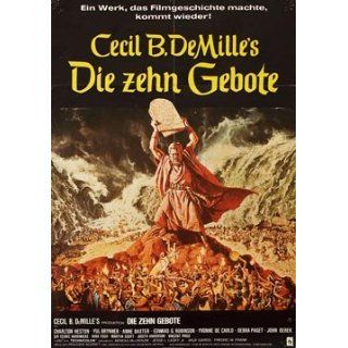 The Ten Commandments 1960 Original Germany A1 Movie Poster Cecil B. DeMille Charlton Heston Charlton Heston, Yul Brynner, Anne Baxter, Edward G. Robinson Entertainment Collectibles