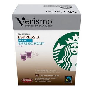 Starbucks Verismo Fairtrade Decaf Espresso Roast Coffee Pods
