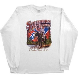 MENS LONG SLEEVE T SHIRT  SAND   LARGE   Southern Heritage Clothing Company A Tradition Since 1864   Robert E Lee Rebel Flag Dixie Clothing