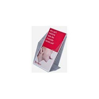 Brochure Holder for 5.5 Wide Bi fold Literature, Clear Acrylic, Single Three Inch Deep Extra Capacity Pocket, Upright Counter Top Design   Sold in Lots of 10  Suggestion Boxes 