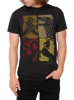 Game Of Thrones Four Houses T Shirt Size  X Small at  Mens Clothing store