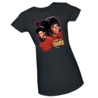 Lieutenant Uhura    Star Trek Crop Sleeve Fitted Juniors T Shirt Movie And Tv Fan T Shirts Clothing