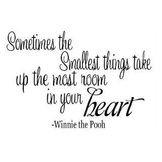 Sometimes the smallest things Winnie the Pooh quote (18x11)   Wall Decor Stickers