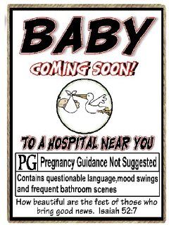Funny Pregnancy New Baby Coming Soon Refrigerator Gift Magnet Kitchen & Dining
