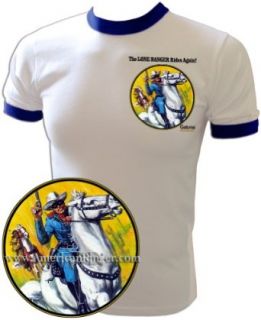 Vintage The Lone Ranger Rides Again Gabriel Promo Iron On T Shirt Novelty T Shirts Clothing
