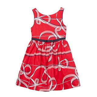 J by Jasper Conran Designer girls red ribbon pattern party dress