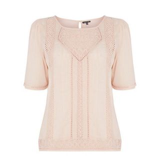 Warehouse Warehouse embroidered smock top