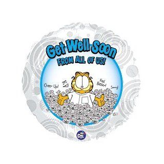 Get Well Soon 18" Garfield From All Of Us Sympathy Mylar Foil Balloon 