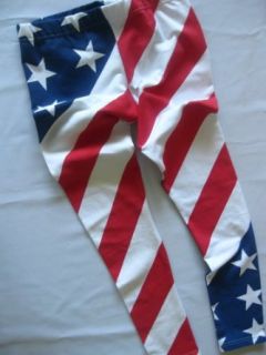NEU HERBST 2012 LEGGINGS US FLAGGE DESIGN SCHRGE STREIFEN S M Bekleidung